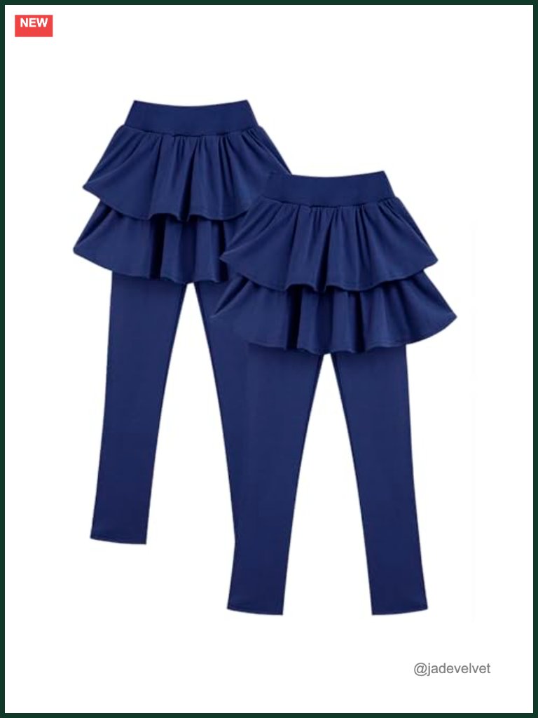 Girls Cotton Blend Skirt Leggings Tutu Pants School Uniform